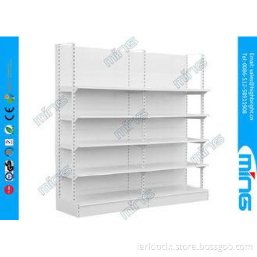 Single Sided Outrigger Retail Display Shelves Units Gondola